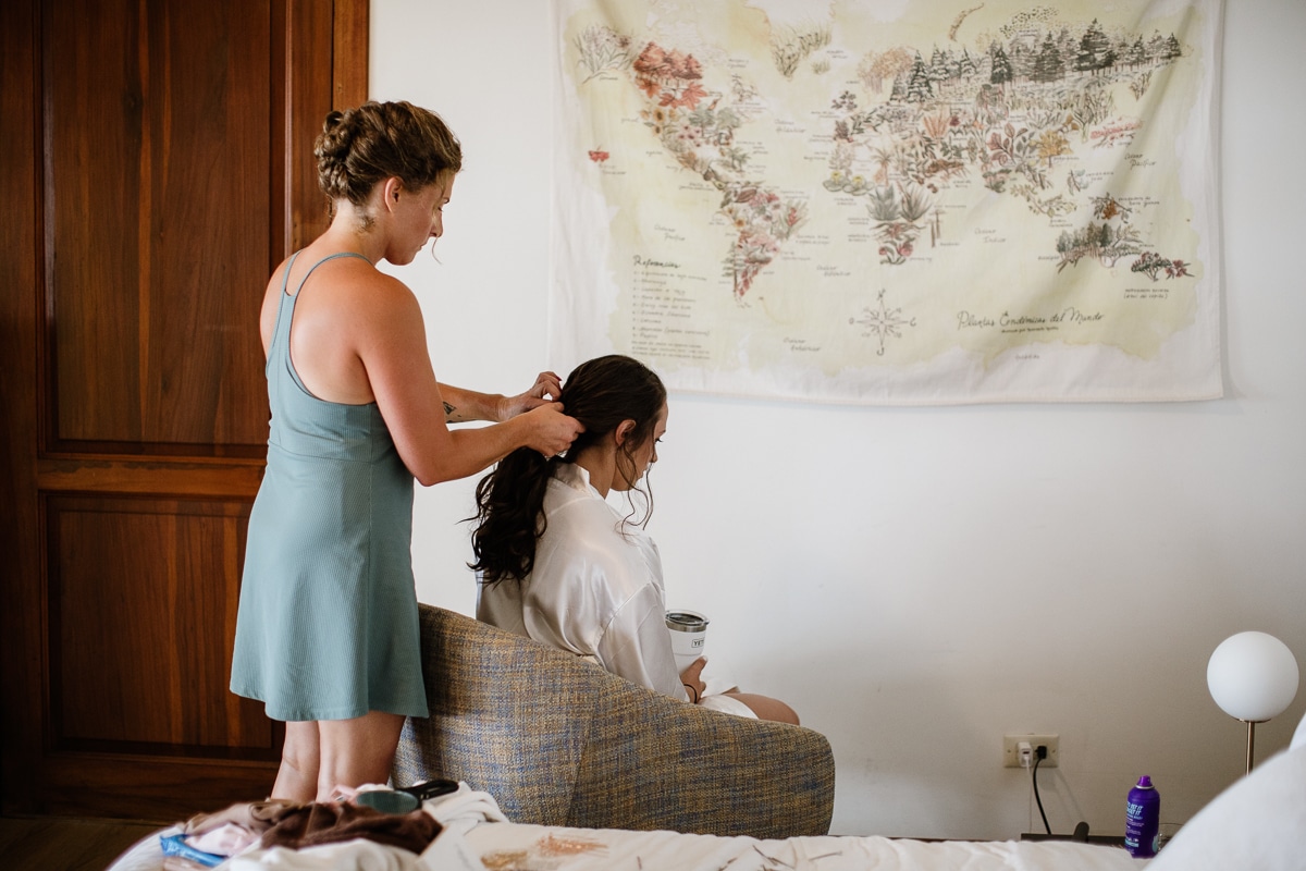 brides getting ready